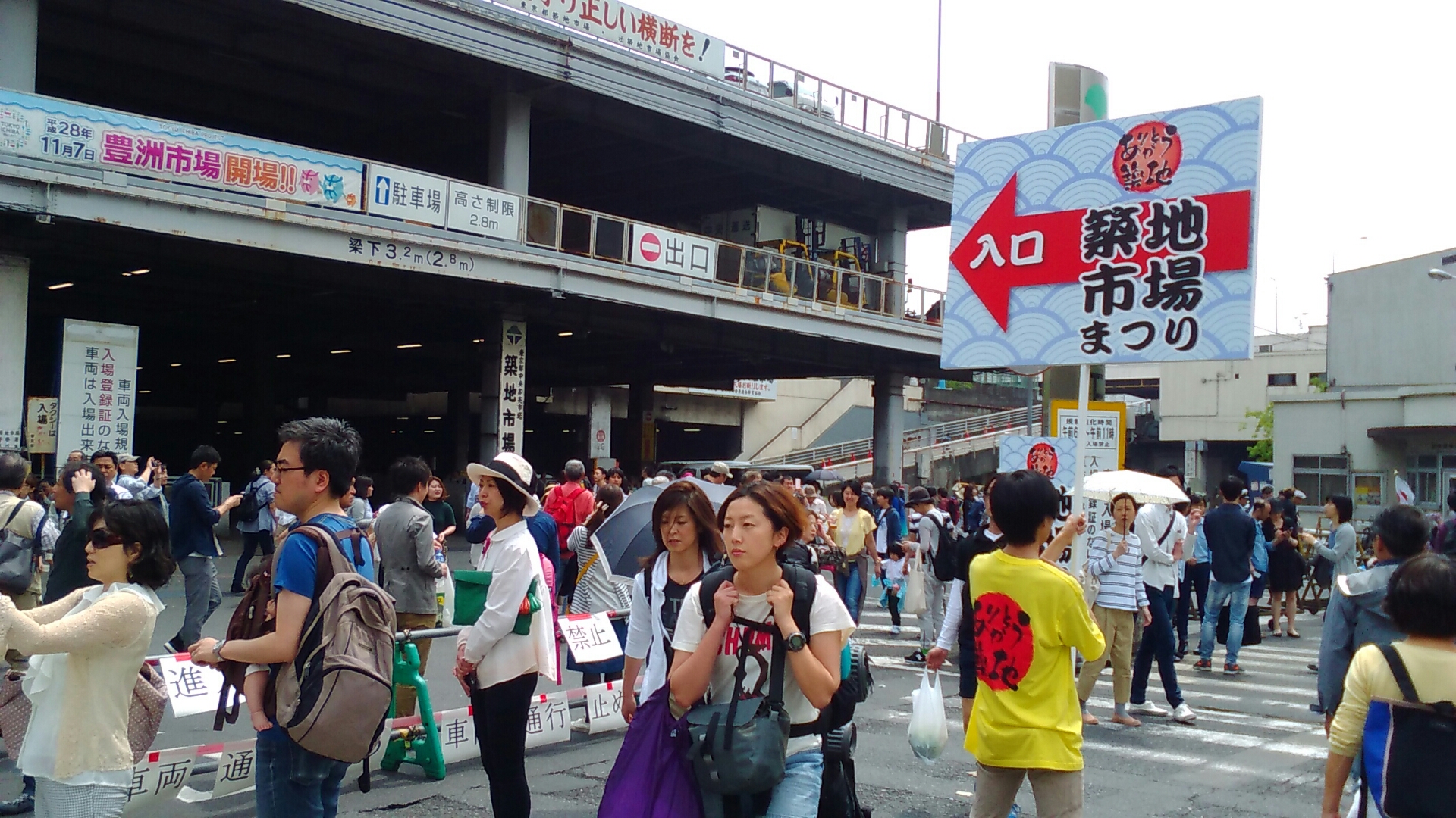 築地市場豊洲新市場へ移転に想う 最後の市場まつり すみだ川 橋とツリーと竿と僕